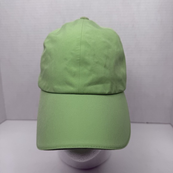 Lululemon Fast And Free Run Hat Mens One Size Lime Green Adjustable *STAINED* - Picture 2 of 11
